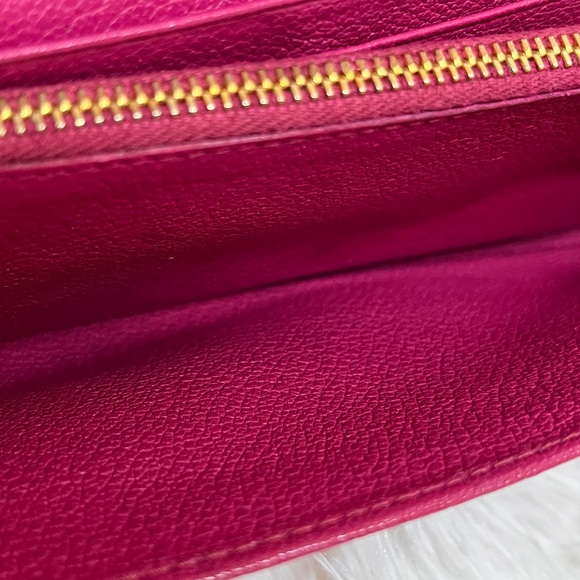 Miu Miu wallet on chain Peonia Pink leather - Picture 8 of 12